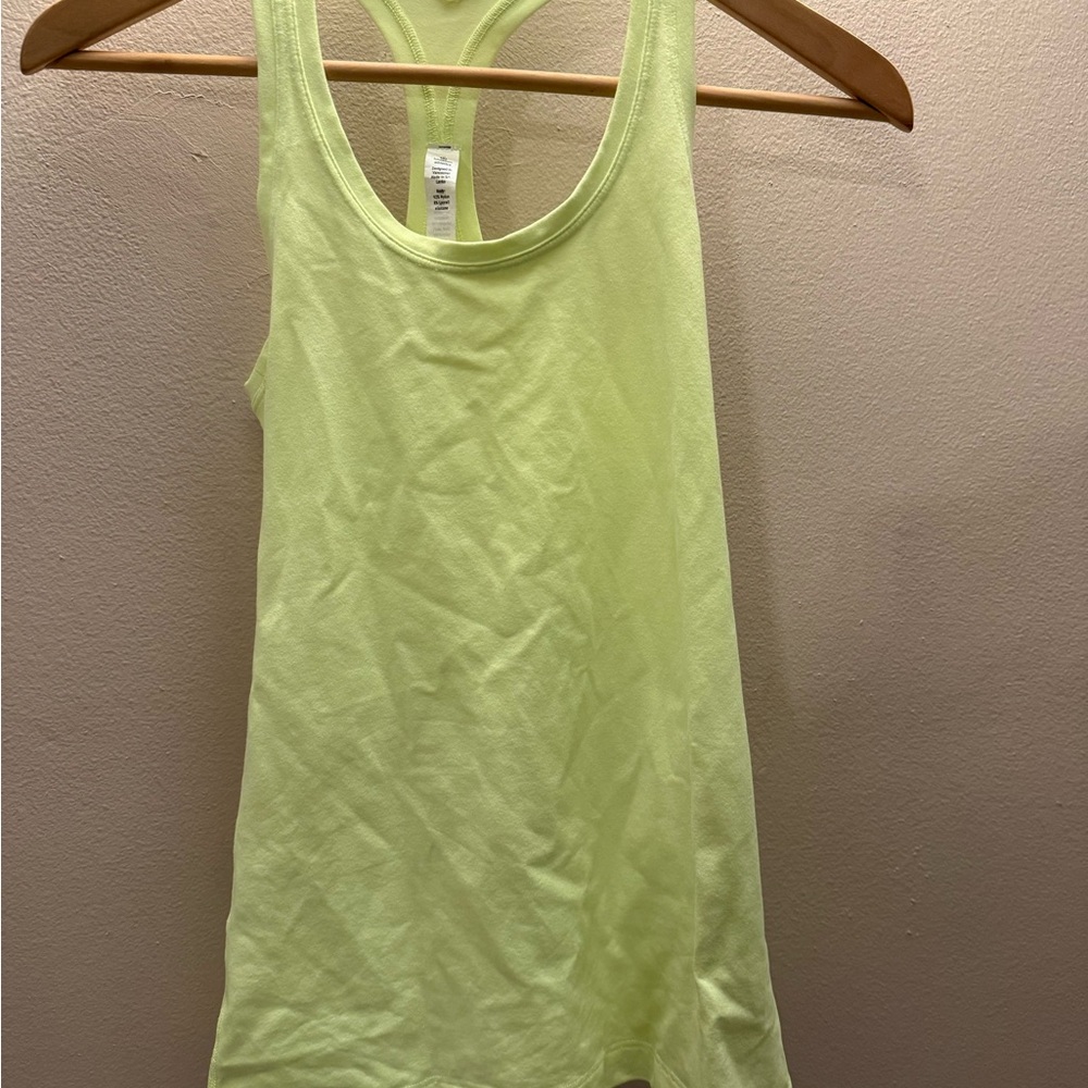 Lime Green Racerback Tank Top Lululemon size 4